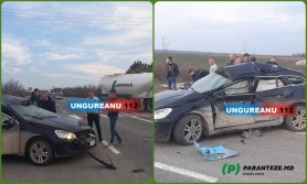 FOTO // Accident FATAL la Rezina. Șoferul unei volvo a murit după ce a fost tamponat de un camion